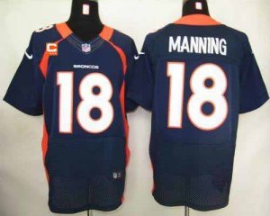 Jerseys Factory Cheap Nike Broncos #18 Peyton Manning Navy Blue