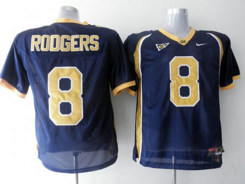 Jerseys Factory Cheap Golden Bears #8 Aaron Rodgers Blue Embroid