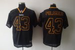 Jerseys Factory Cheap Steelers #43 Troy Polamalu Lights Out Blac
