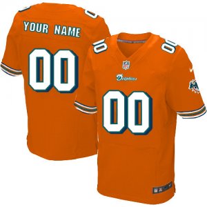 Jerseys Factory Cheap Nike Miami Dolphins Customized Orange Embr