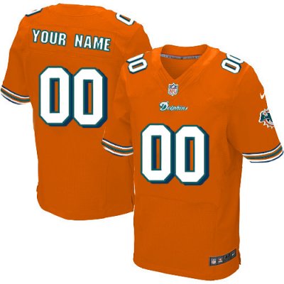 Jerseys Factory Cheap Nike Miami Dolphins Customized Orange Embr