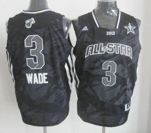 Jerseys Factory Cheap Heat #3 Dwyane Wade Black 2013 All Star Fa