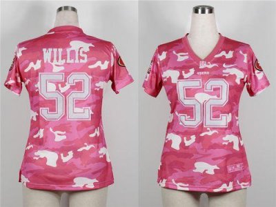 Jerseys Factory Cheap Nike 49ers #52 Patrick Willis Pink Women's