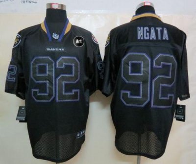 Jerseys Factory Cheap Nike Ravens #92 Haloti Ngata Lights Out Bl