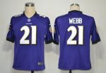 Jerseys Factory Cheap Nike Ravens #21 Lardarius Webb Purple Team