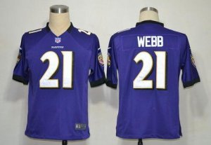 Jerseys Factory Cheap Nike Ravens #21 Lardarius Webb Purple Team