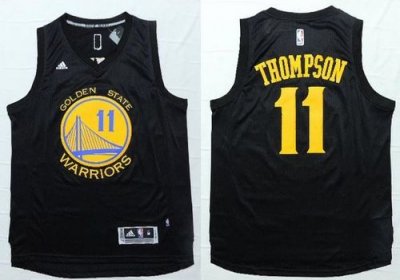 Jerseys Factory Cheap Warriors #11 Klay Thompson Black Fashion S