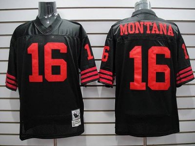 Jerseys Factory Cheap Mitchell and Ness 49ers Joe Montana #16 Em
