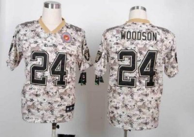 Jerseys Factory Cheap Nike Raiders #24 Charles Woodson Camo Men'