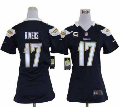 Jerseys Factory Cheap Nike Chargers #17 Philip Rivers Navy Blue