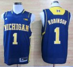 Jerseys Factory Cheap Wolverines #1 Glenn Robinson III Navy Blue