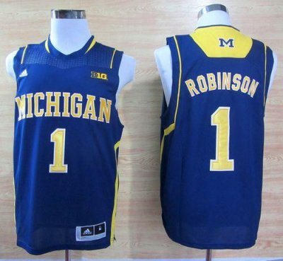 Jerseys Factory Cheap Wolverines #1 Glenn Robinson III Navy Blue