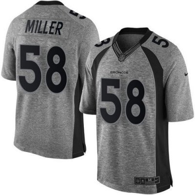 Jerseys Factory Cheap Nike Broncos #58 Von Miller Gray Men's Sti