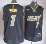 Jerseys Factory Cheap Heat #1 Chris Bosh Black Electricity Fashi