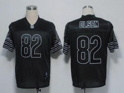 Jerseys Factory Cheap Bears #82 Greg Olsen Black Shadow Stitched