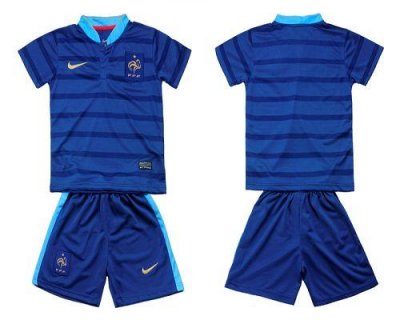 Jerseys Factory Cheap France Blank 2012/2013 Blue Home Kid Socce