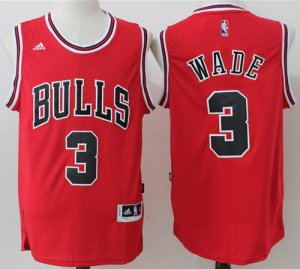 Jerseys Factory Cheap Bulls #3 Dwyane Wade Red Stitched NBA Jers