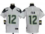 Jerseys Factory Cheap Nike Seahawks #12 Fan White Youth Embroide