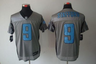 Jerseys Factory Cheap Nike Lions #9 Matthew Stafford Grey Shadow