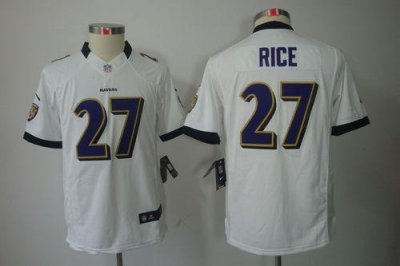 Jerseys Factory Cheap Nike Ravens #27 Ray Rice White Youth Embro