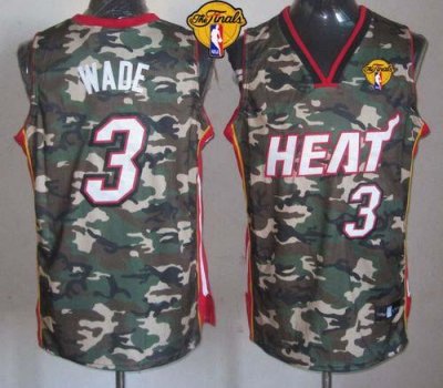 Jerseys Factory Cheap Heat #3 Dwyane Wade Camo Stealth Collectio