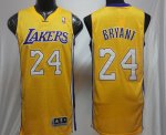 Jerseys Factory Cheap Revolution 30 Lakers #24 Kobe Bryant Yello