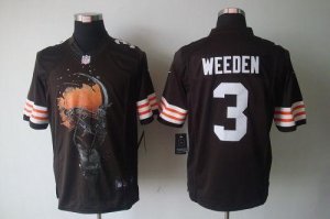 Jerseys Factory Cheap Nike Browns #3 Brandon Weeden Brown Team C