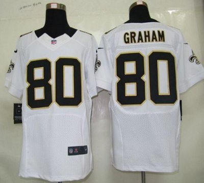Jerseys Factory Cheap Nike Saints #80 Jimmy Graham White Men's E