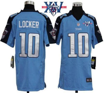 Jerseys Factory Cheap Nike Titans #10 Jake Locker Light Blue Tea