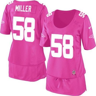 Jerseys Factory Cheap Nike Broncos #58 Von Miller Pink Women's B