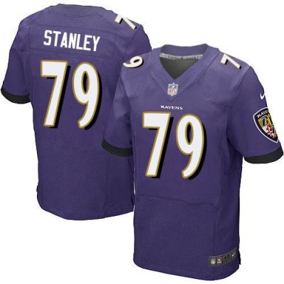 Jerseys Factory Cheap Nike Ravens #79 Ronnie Stanley Purple Team