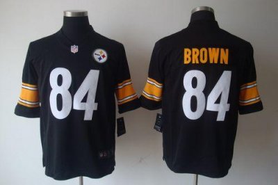 Jerseys Factory Cheap Nike Steelers #84 Antonio Brown Black Team