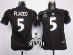Jerseys Factory Cheap Nike Ravens #5 Joe Flacco Black Alternate