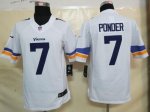 Jerseys Factory Cheap Nike Vikings #7 Christian Ponder White Men