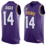 Jerseys Factory Cheap Nike Vikings #14 Stefon Diggs Purple Team