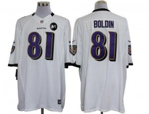 Jerseys Factory Cheap Nike Ravens #81 Anquan Boldin White With A