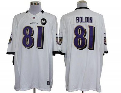 Jerseys Factory Cheap Nike Ravens #81 Anquan Boldin White With A