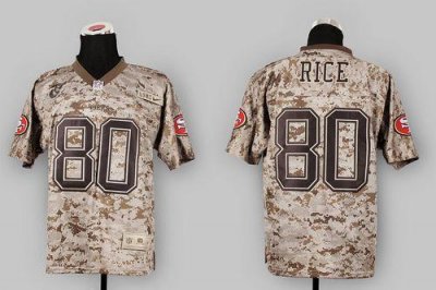 Jerseys Factory Cheap Nike 49ers #80 Jerry Rice Camo USMC Men's