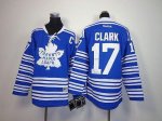Jerseys Factory Cheap Maple Leafs #17 Wendel Clark Blue 2014 Win