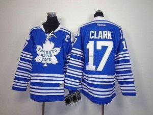 Jerseys Factory Cheap Maple Leafs #17 Wendel Clark Blue 2014 Win