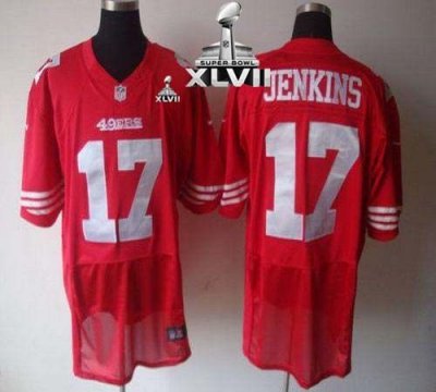 Jerseys Factory Cheap Nike 49ers #17 A.J. Jenkins Red Team Color