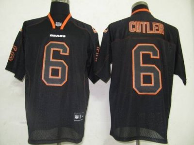 Jerseys Factory Cheap Bears #6 Jay Cutler Lights Out Black Stitc