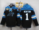 Jerseys Factory Cheap Nike Panthers #1 Cam Newton Black Super Bo