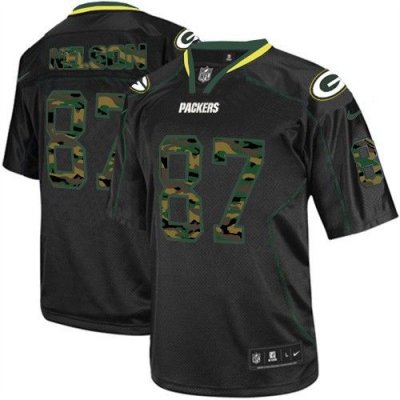 Jerseys Factory Cheap Nike Packers #87 Jordy Nelson Black Men's