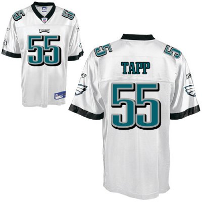 Jerseys Factory Cheap Eagles #55 Darryl Tapp White Stitched NFL
