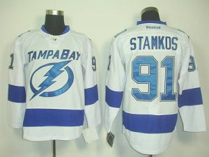 Jerseys Factory Cheap Lightning #91 Steven Stamkos White New Roa