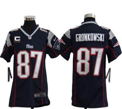 Jerseys Factory Cheap Nike Patriots #87 Rob Gronkowski Navy Blue