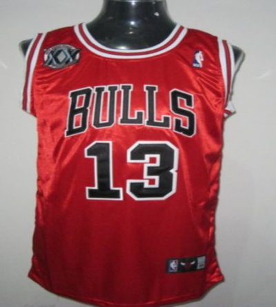 Jerseys Factory Cheap Bulls #13 Joakim Noah Red With 20TH Embroi
