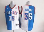 Jerseys Factory Cheap Thunder #35 Kevin Durant Blue/White Split