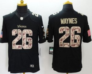 Jerseys Factory Cheap Nike Vikings #26 Trae Waynes Black Men's S